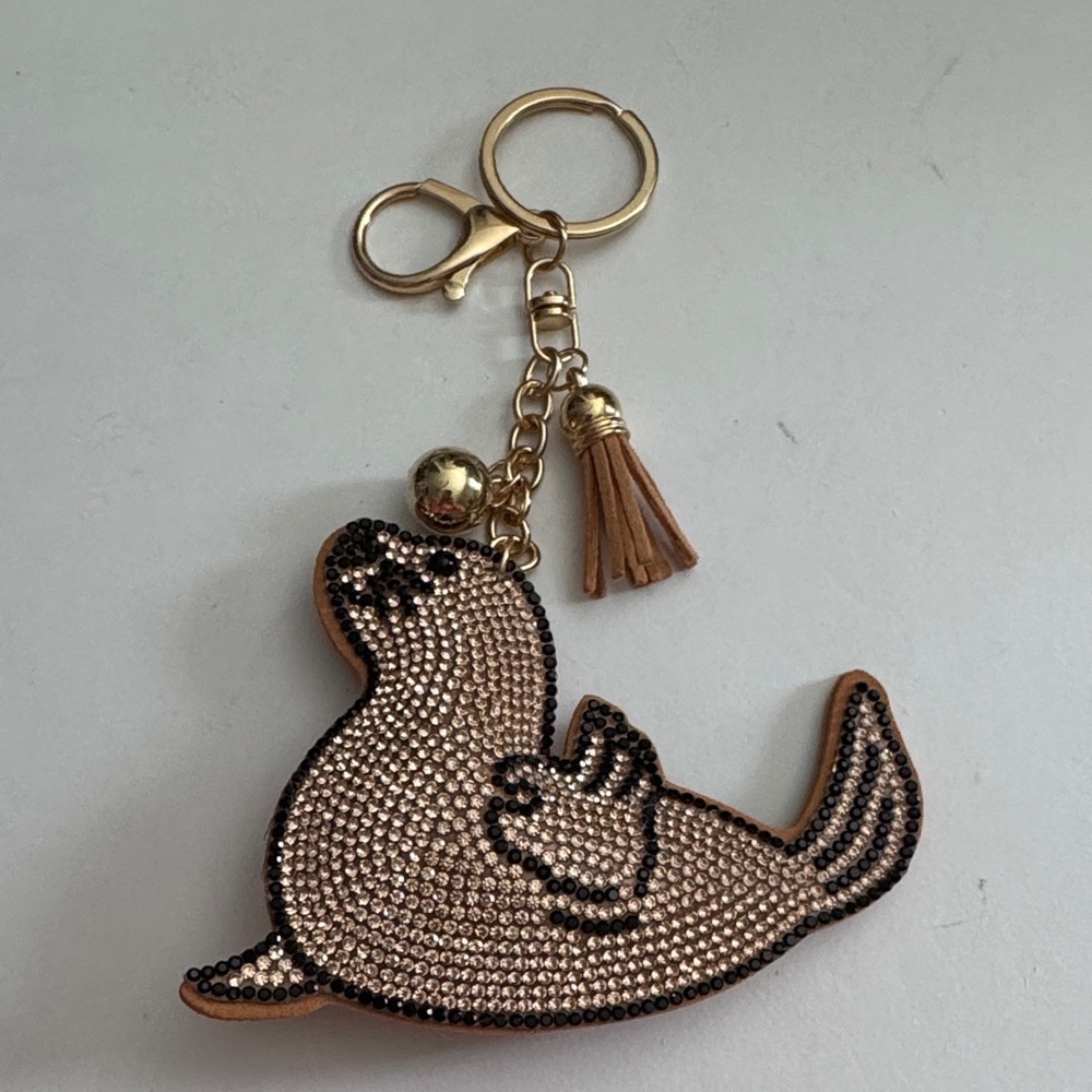 Gold and Black Seal Keychain